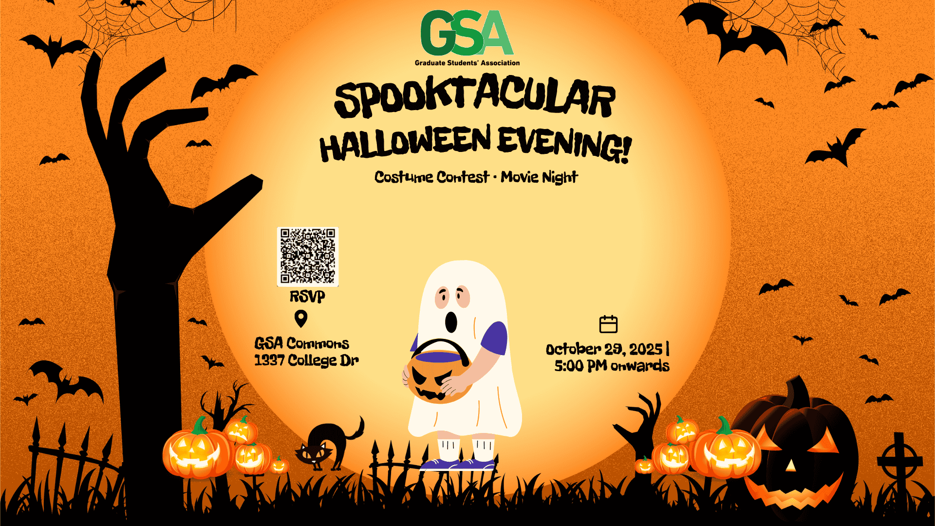 GSA halloween evening poster
