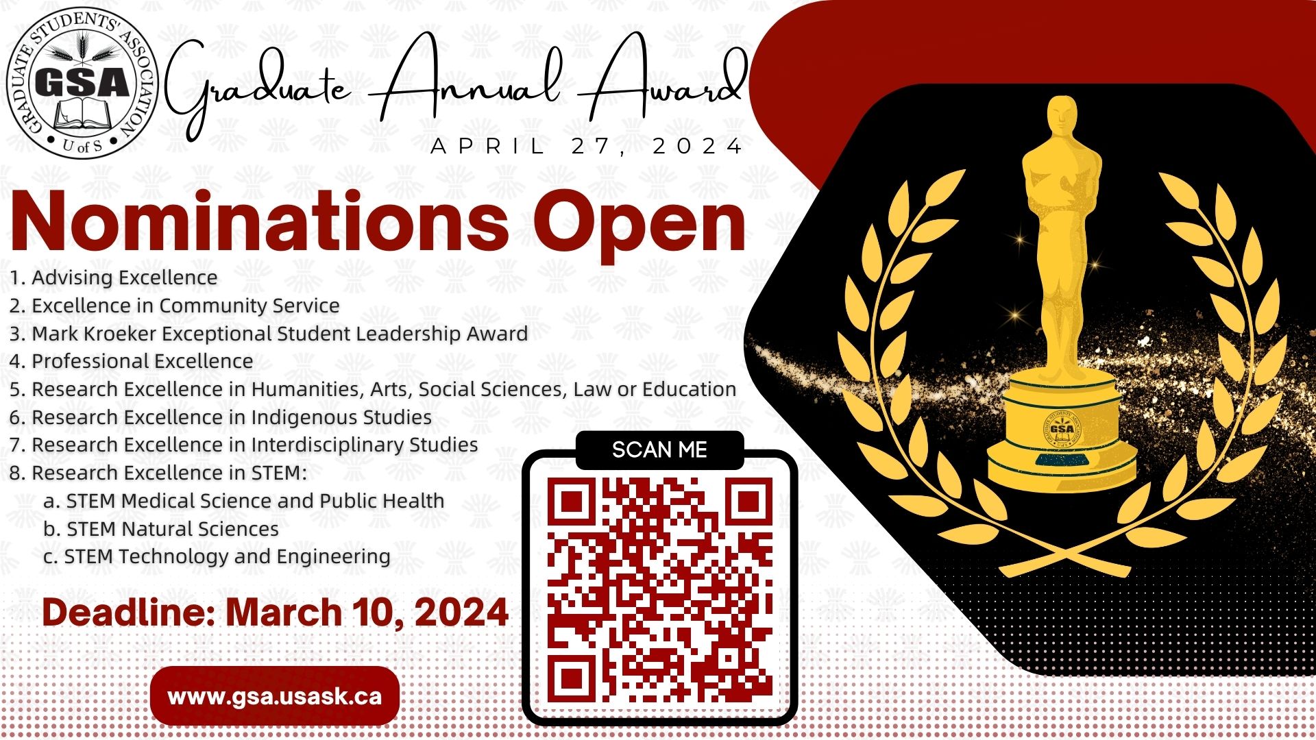 GSA Annual Awards Graduate Students' Association University of